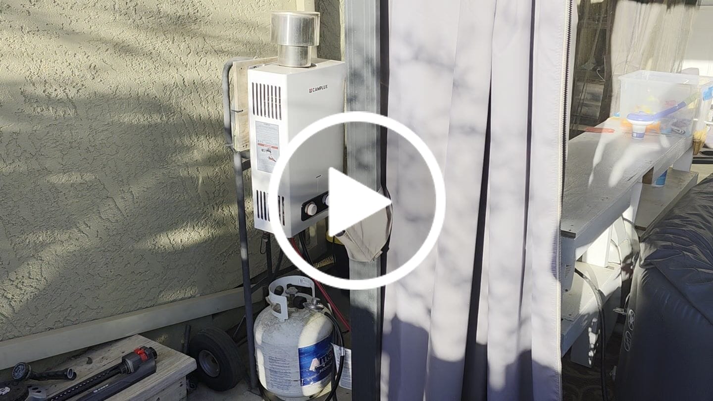 Customer video review of Camplux BD264 Tankless Propane Water Heater Portable