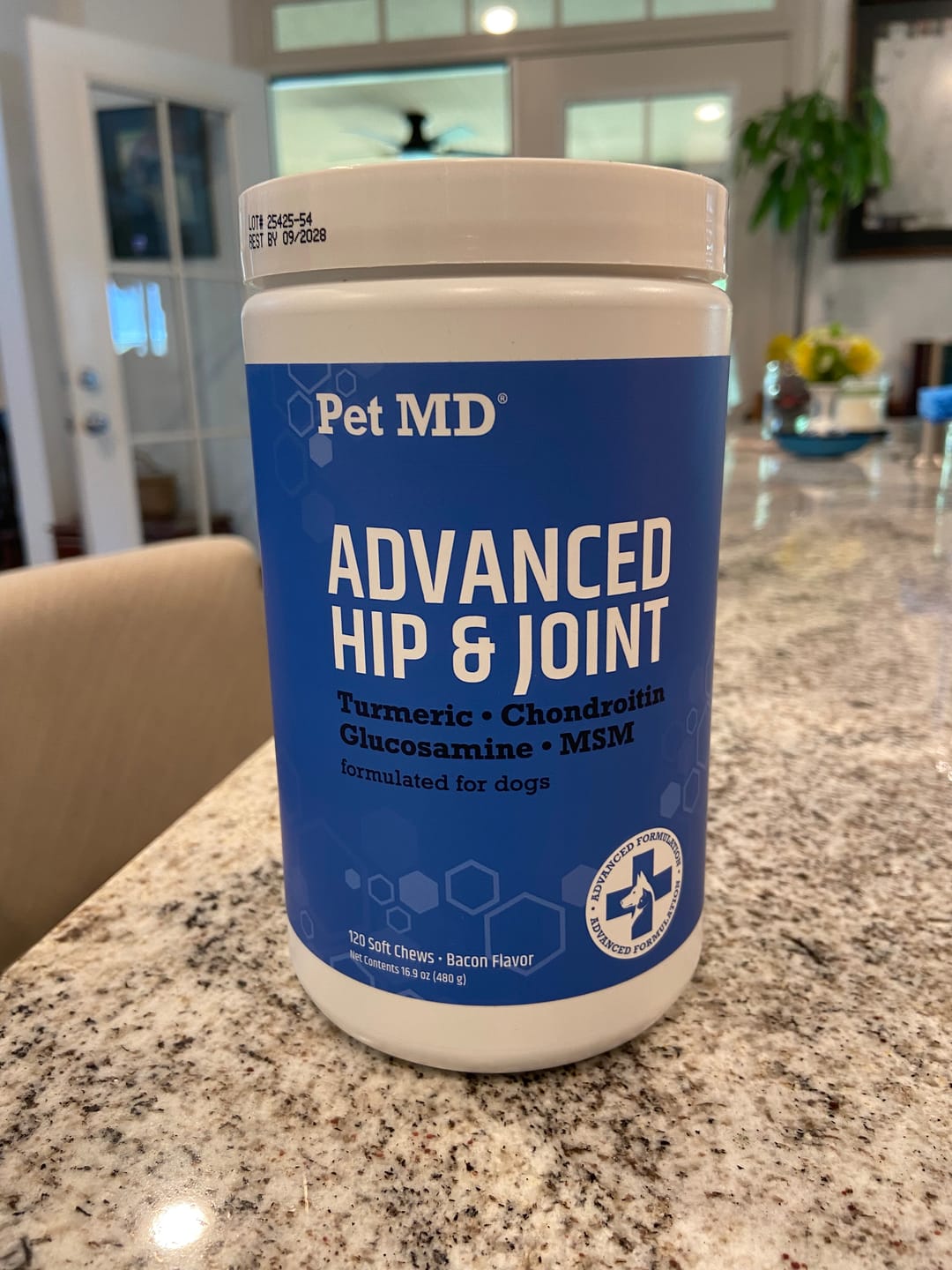 Customer photo review of Advanced Hip and Joint Supplement for Dogs With Glucosamine, Chondroitin, MSM, & Organic Turmeric - 120 Count