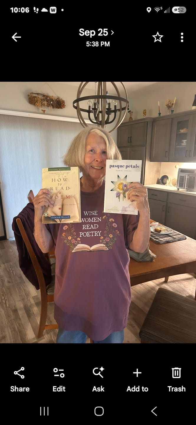Customer photo review of Wise Women Poetry T-Shirt
