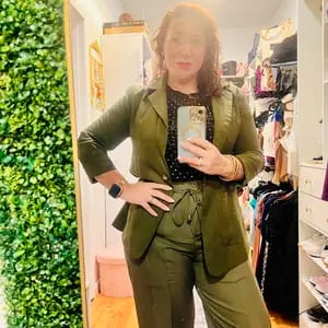 Customer photo review of Lace-up Trousers Loose-fit Drawstring Wide-leg Pants With Multiple Pockets