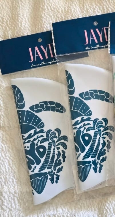 Customer photo review of JAYD Swim Cap - Turtle Tribe