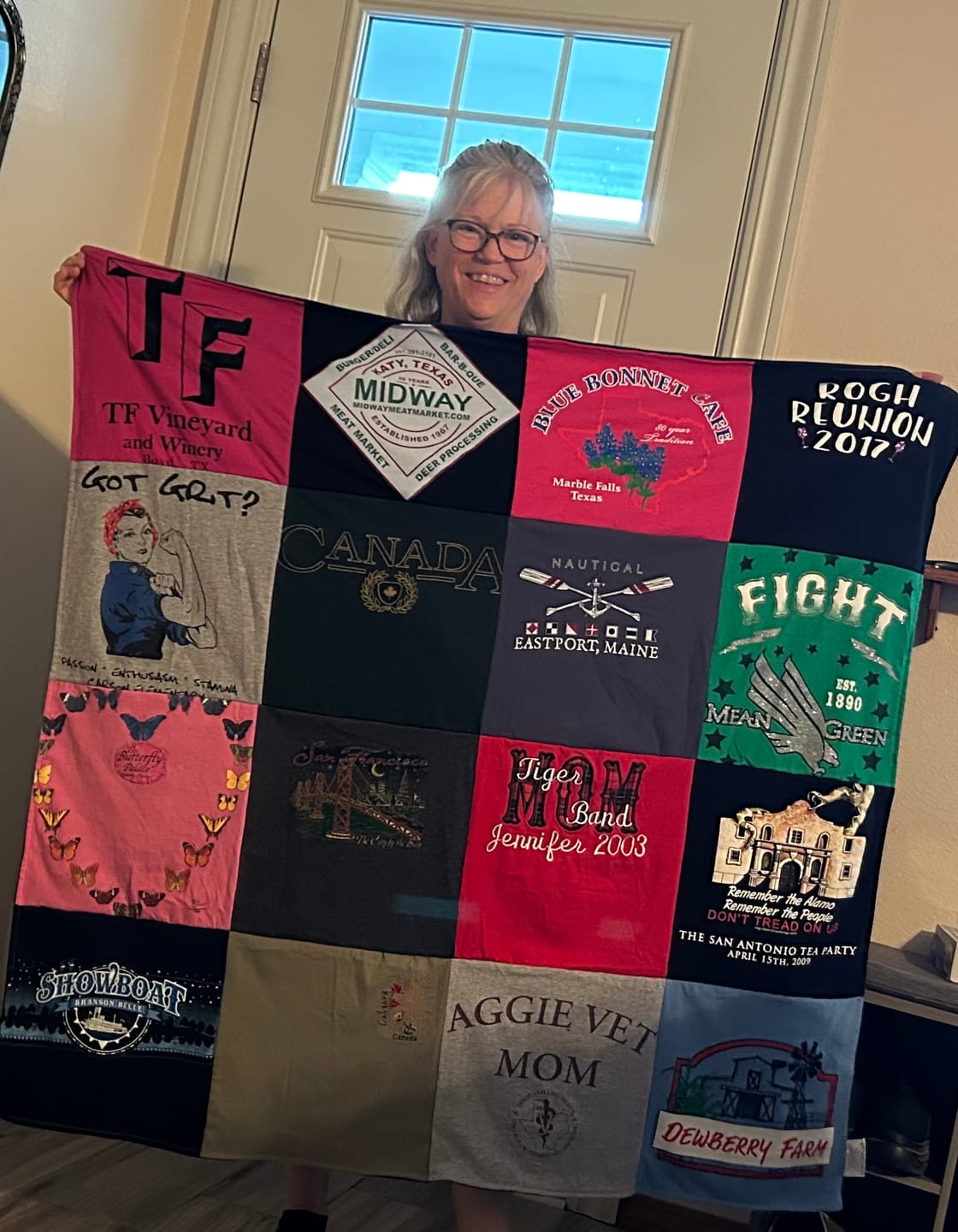 Customer photo review of Project Repat T-Shirt Quilt