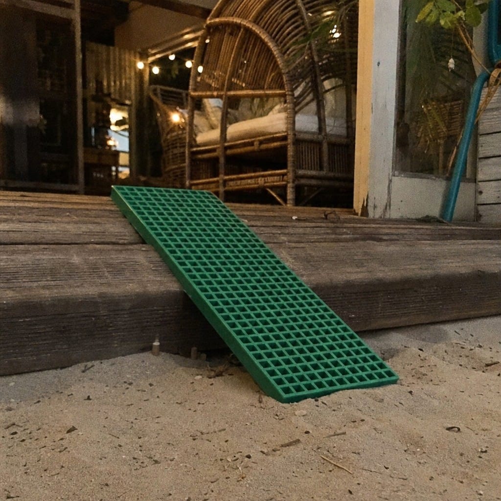 Customer photo review of GRP Fibreglass Anti Slip Ramp 125mm Wide 90mm Front