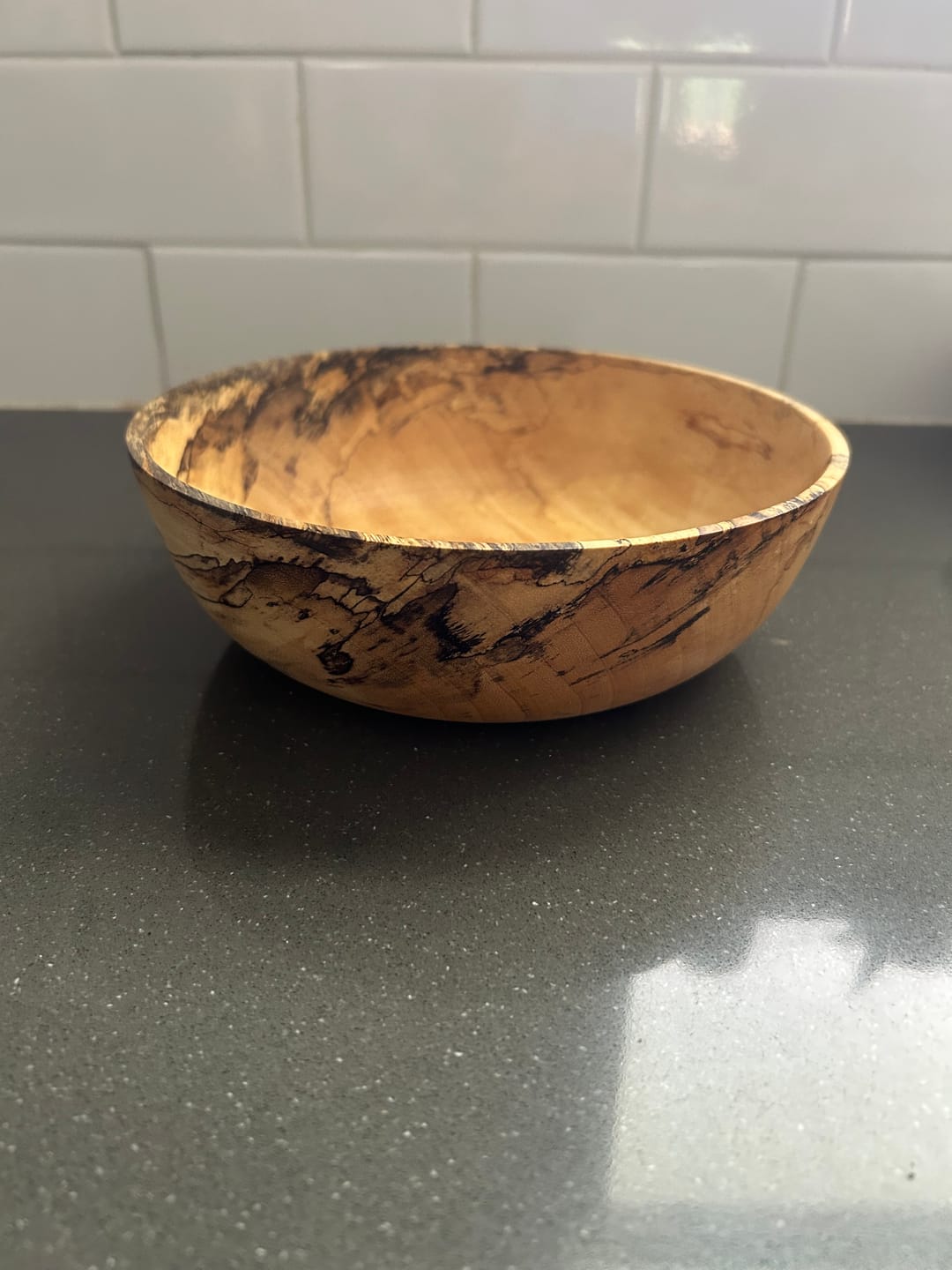 Customer photo review of Spalted Tamarind Bowl Blank for Woodturning Projects