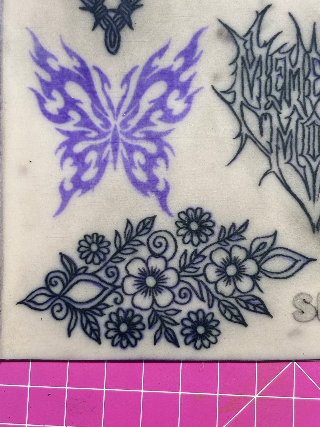 Customer photo review of Tattoo Practice Skin | Size Small A5 | Pack of 3