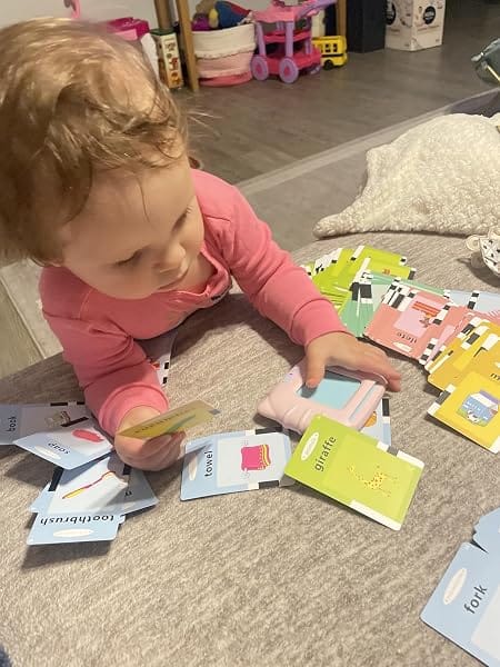 Customer photo review of MyFirstWords™ — Talking Flash Cards for Toddlers