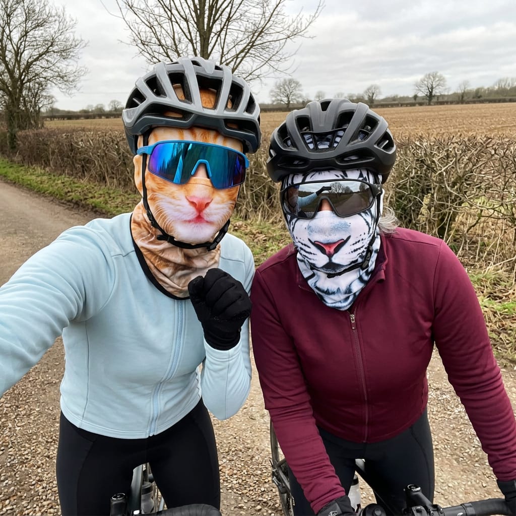 Customer photo review of Animal Masks for Winter Rides
