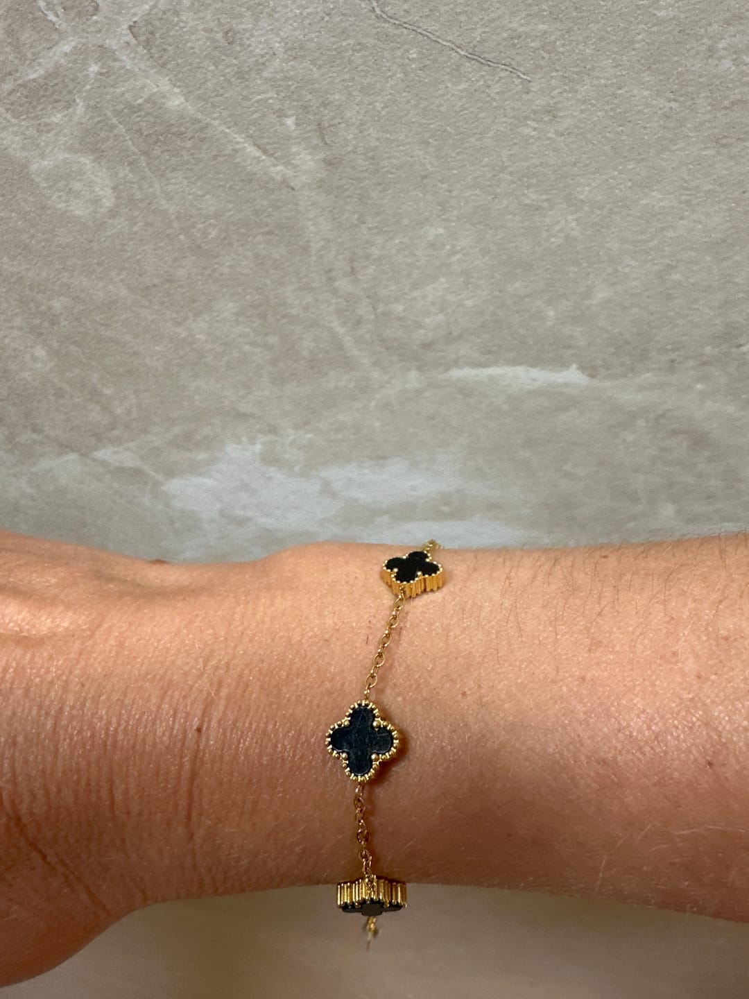 Customer photo review of Kleeblatt Armband mit Wunschgravur