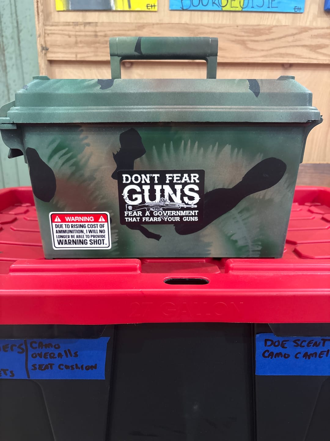Customer photo review of Don't Fear Guns Decal