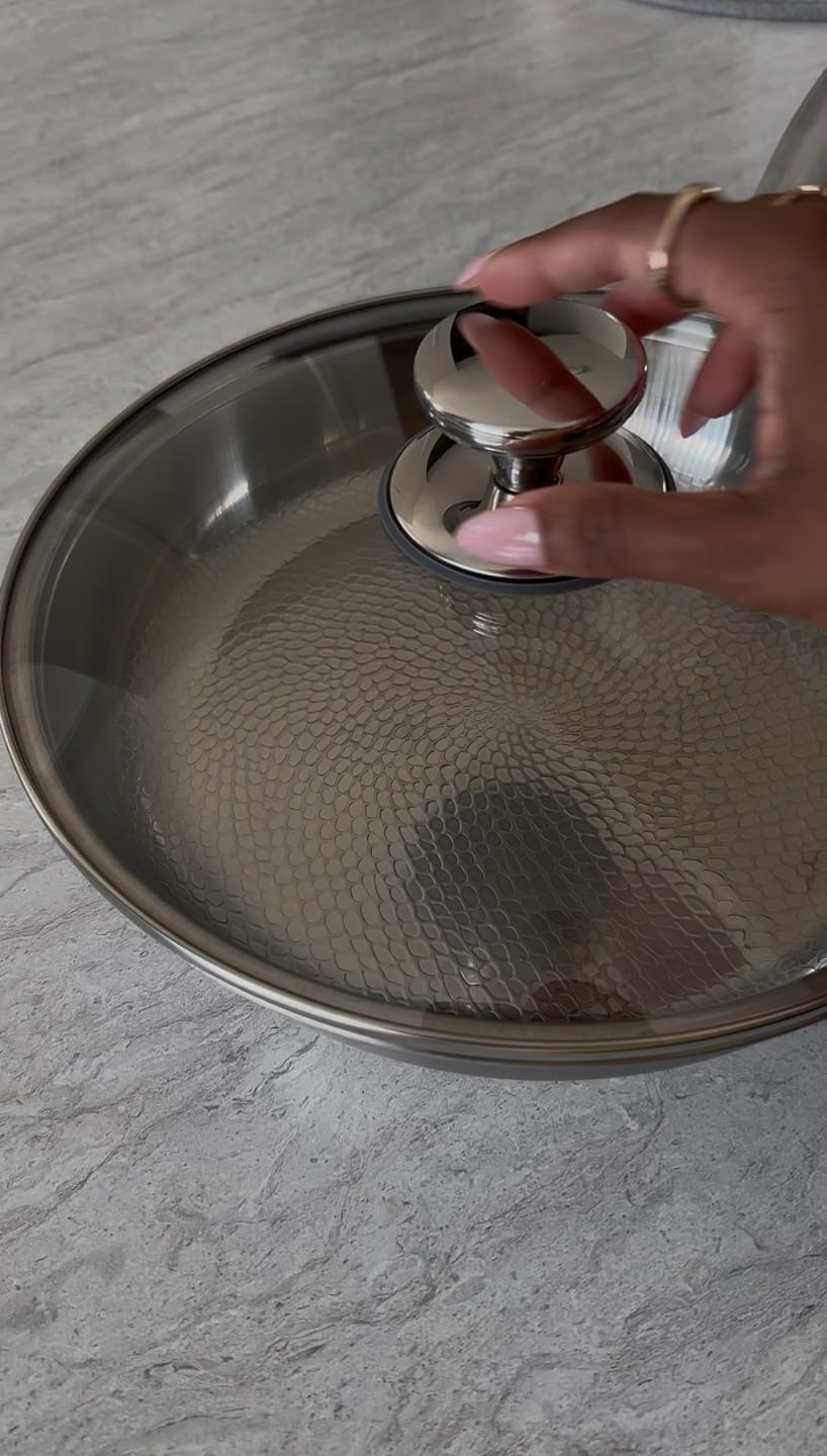 Customer photo review of Hand-Hammered Titanium Pan