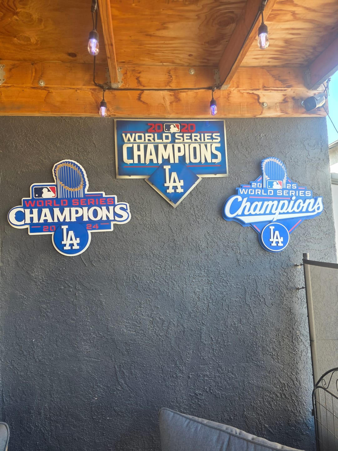 Customer photo review of Los Angeles Dodgers 2025 World Series 3D Vintage Metal Wall Art