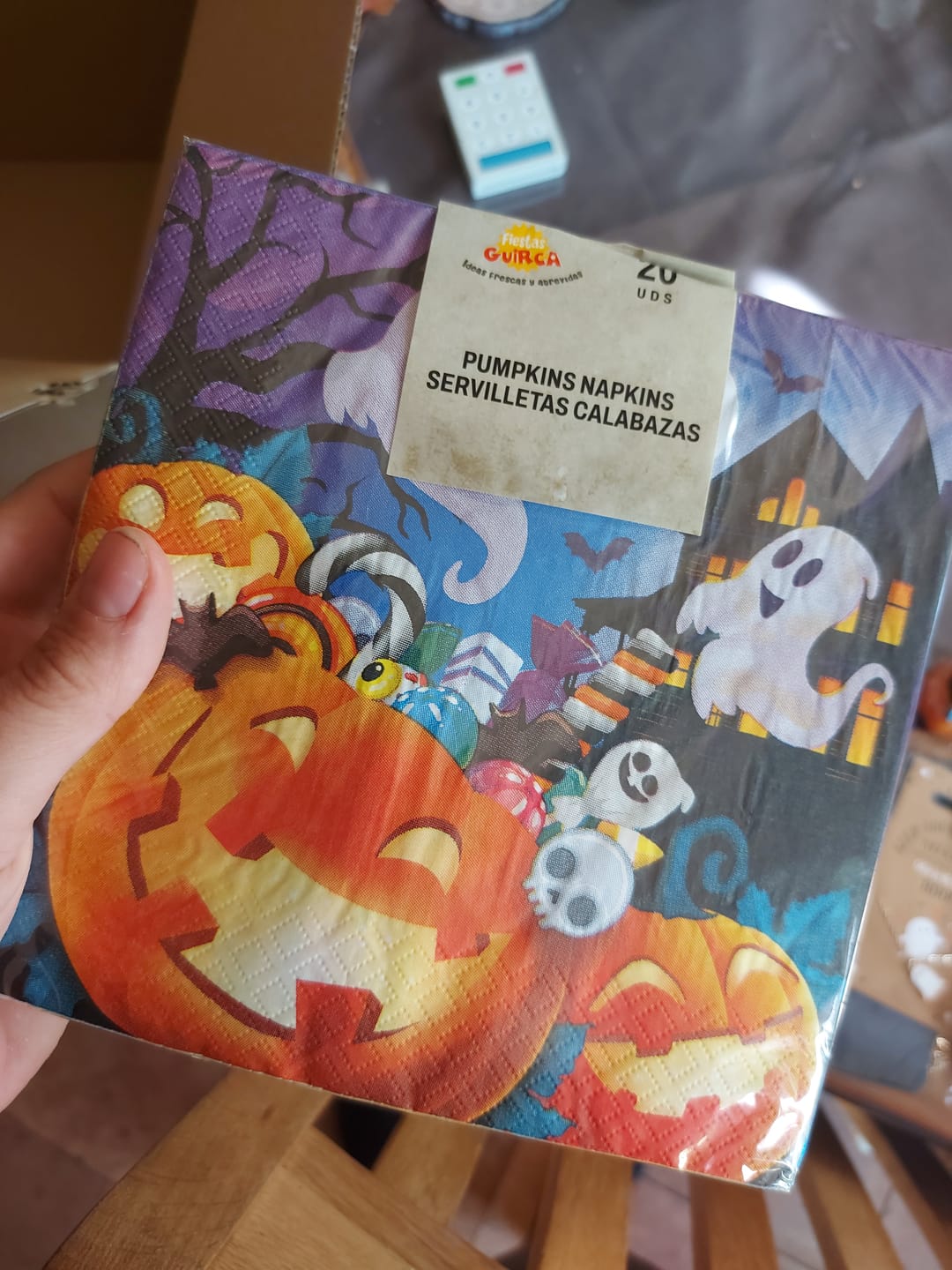 Customer photo review of Halloween Servietten – 4 Designs (Kürbis, Gothic, Candy, Monster)