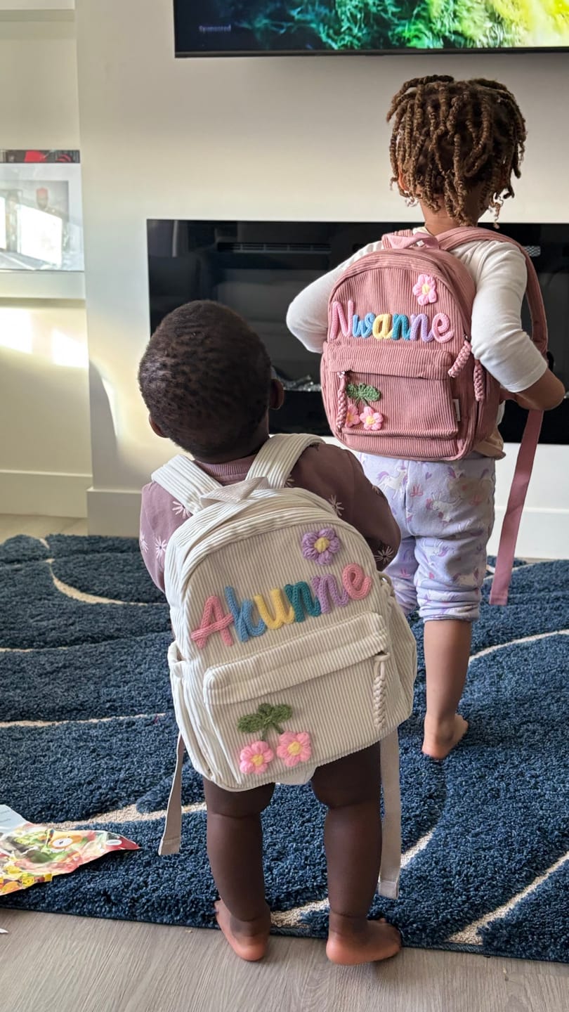 Customer photo review of K&C - Personalized Knitted Backpack