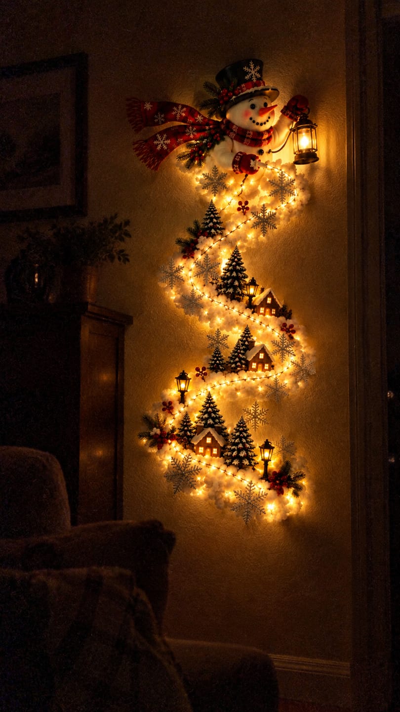 Customer photo review of Decoración Navideña de Pared con Luces