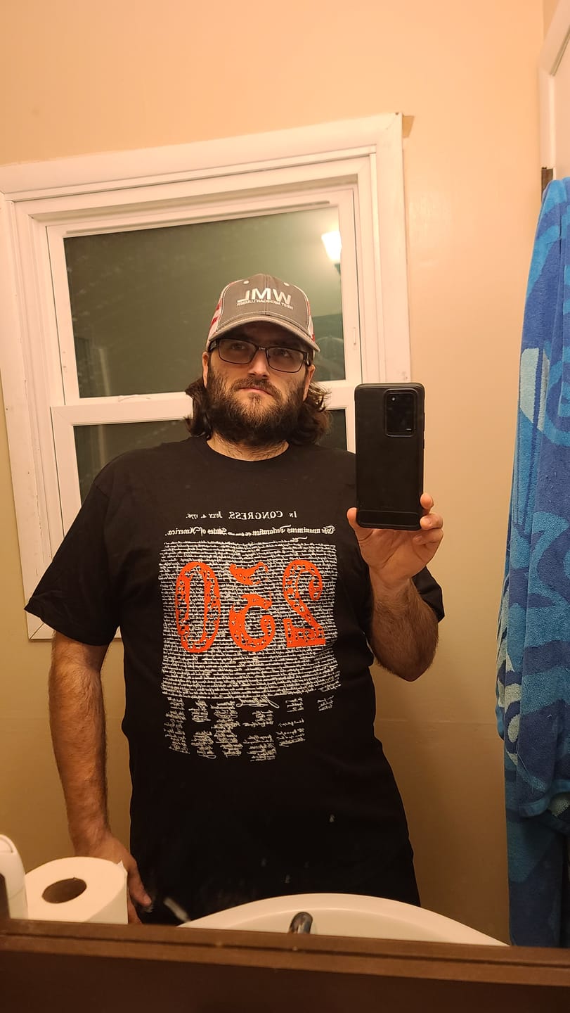 Customer photo review of FREE Declaration 250 Tee