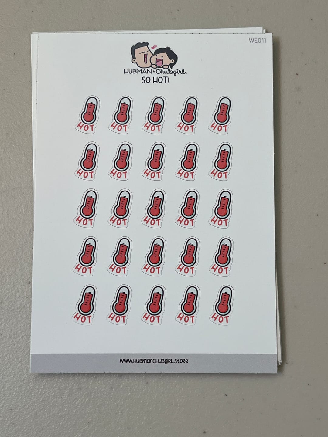 Customer photo review of So Hot! Planner Stickers