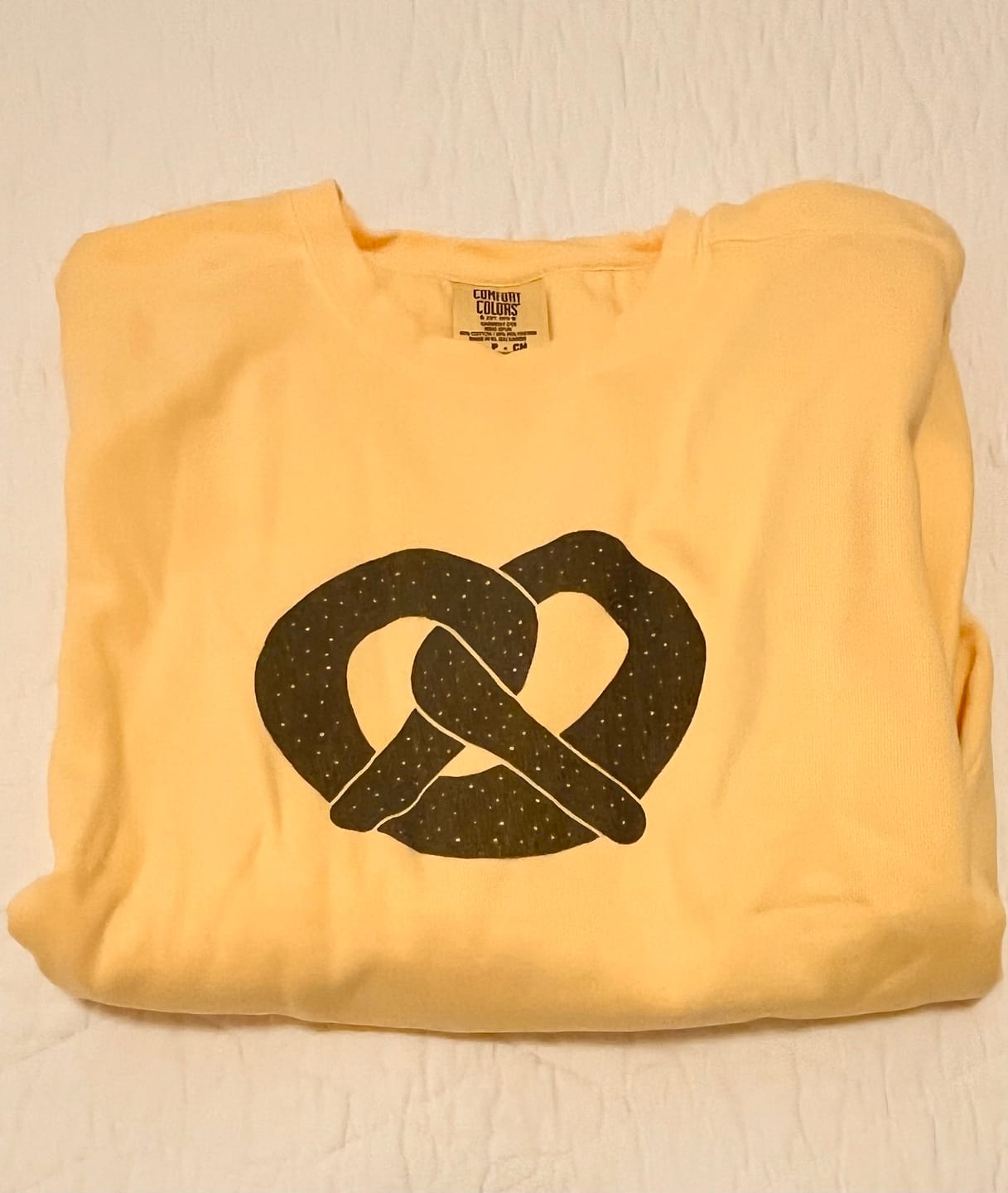 Customer photo review of Pretzel Sweatshirt
