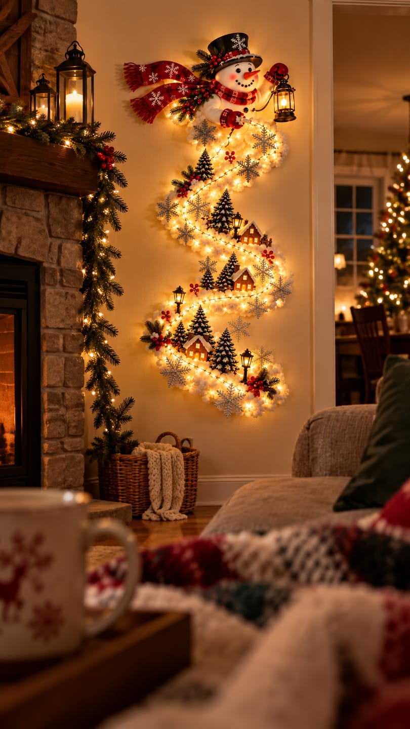 Customer photo review of Decoración Navideña de Pared con Luces