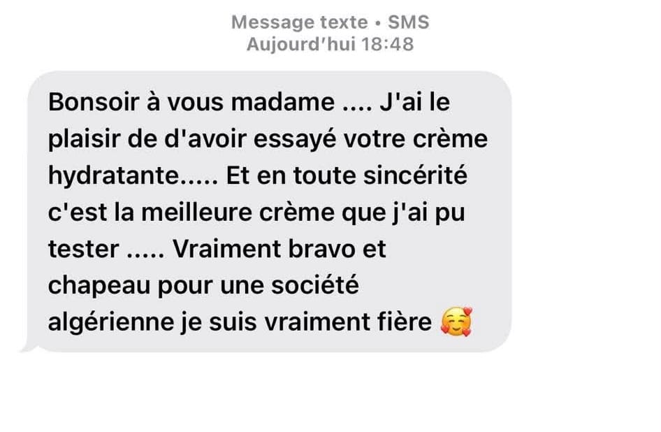 Customer photo review of Crème hydratante visage