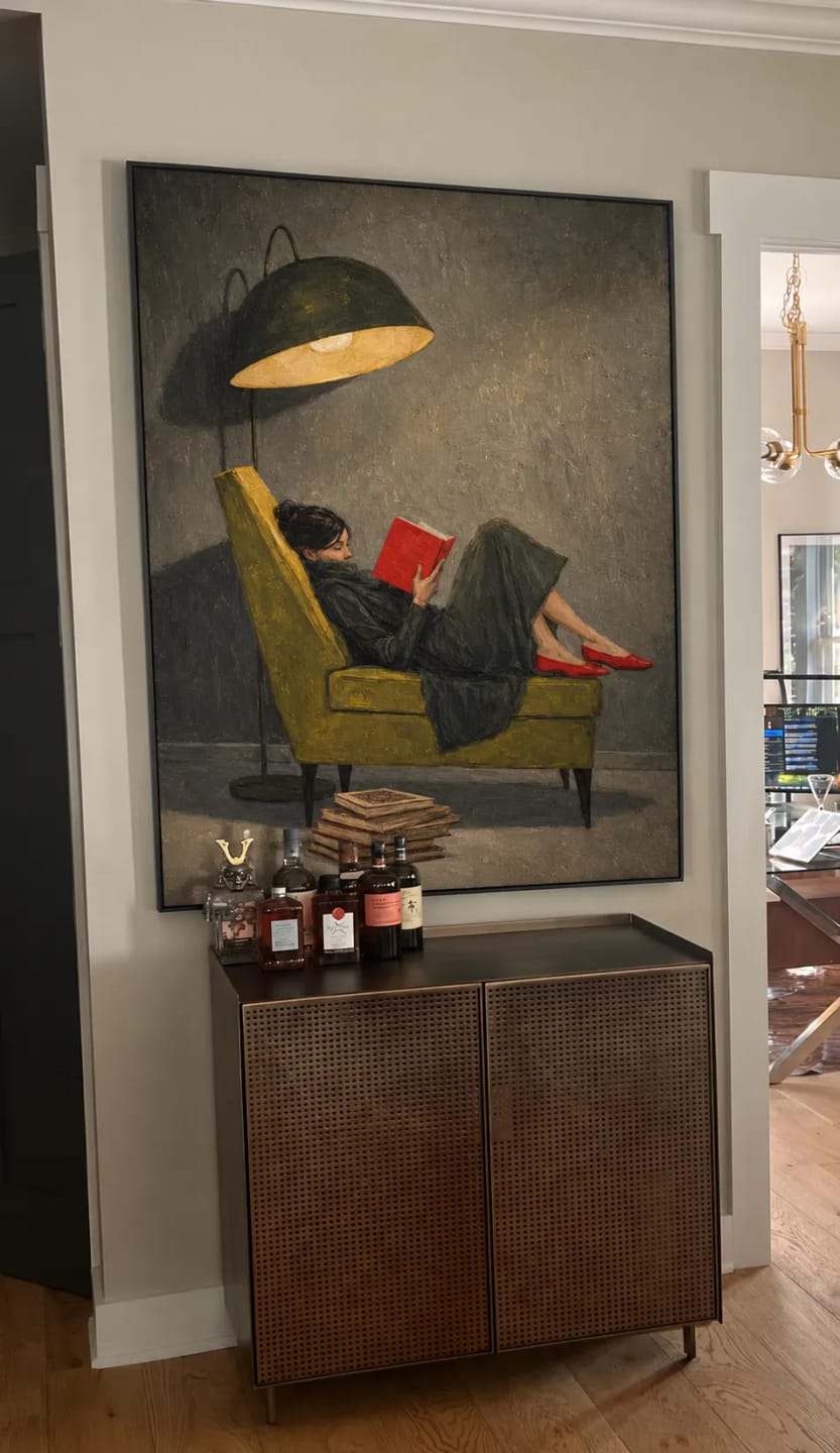 Customer photo review of Quiet Reader Figure Wall Art