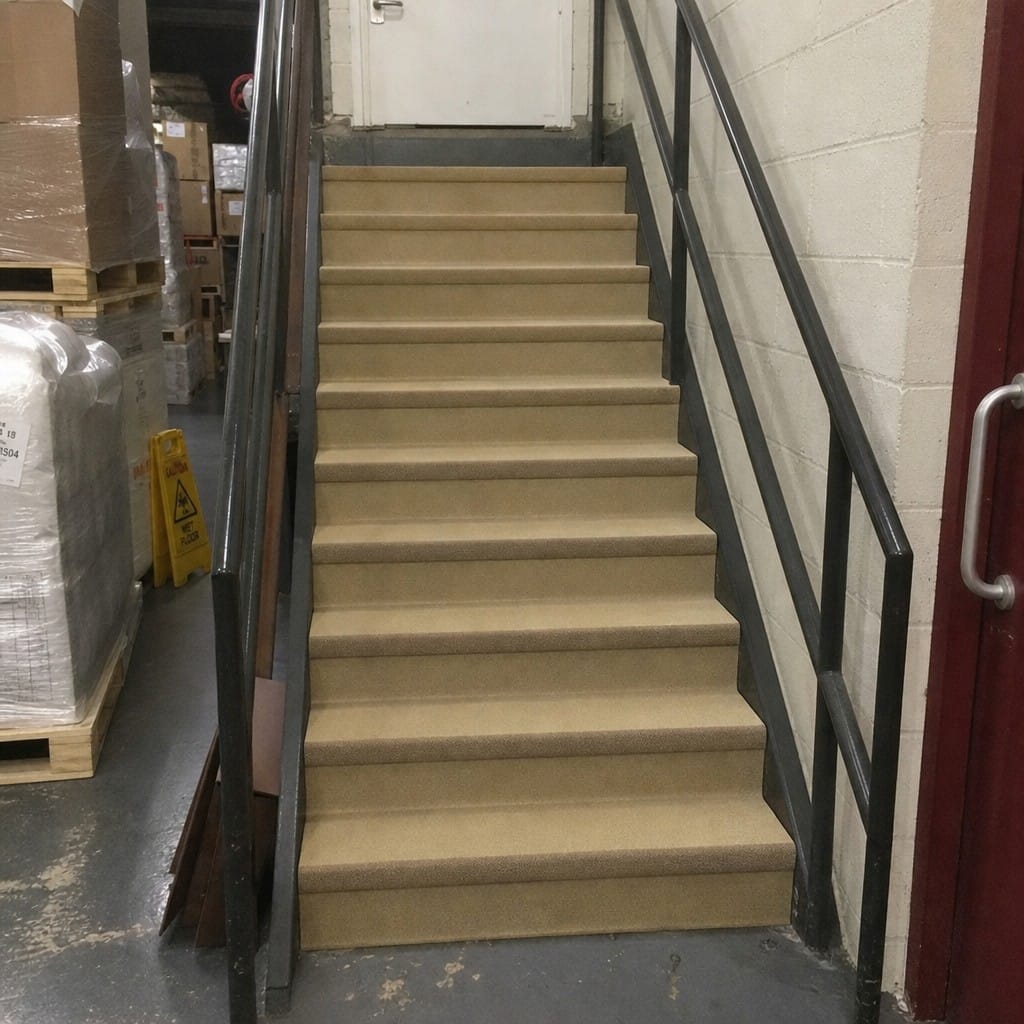 Customer photo review of Anti Slip GRP Stair Tread Covers Multi Colour 10 Year