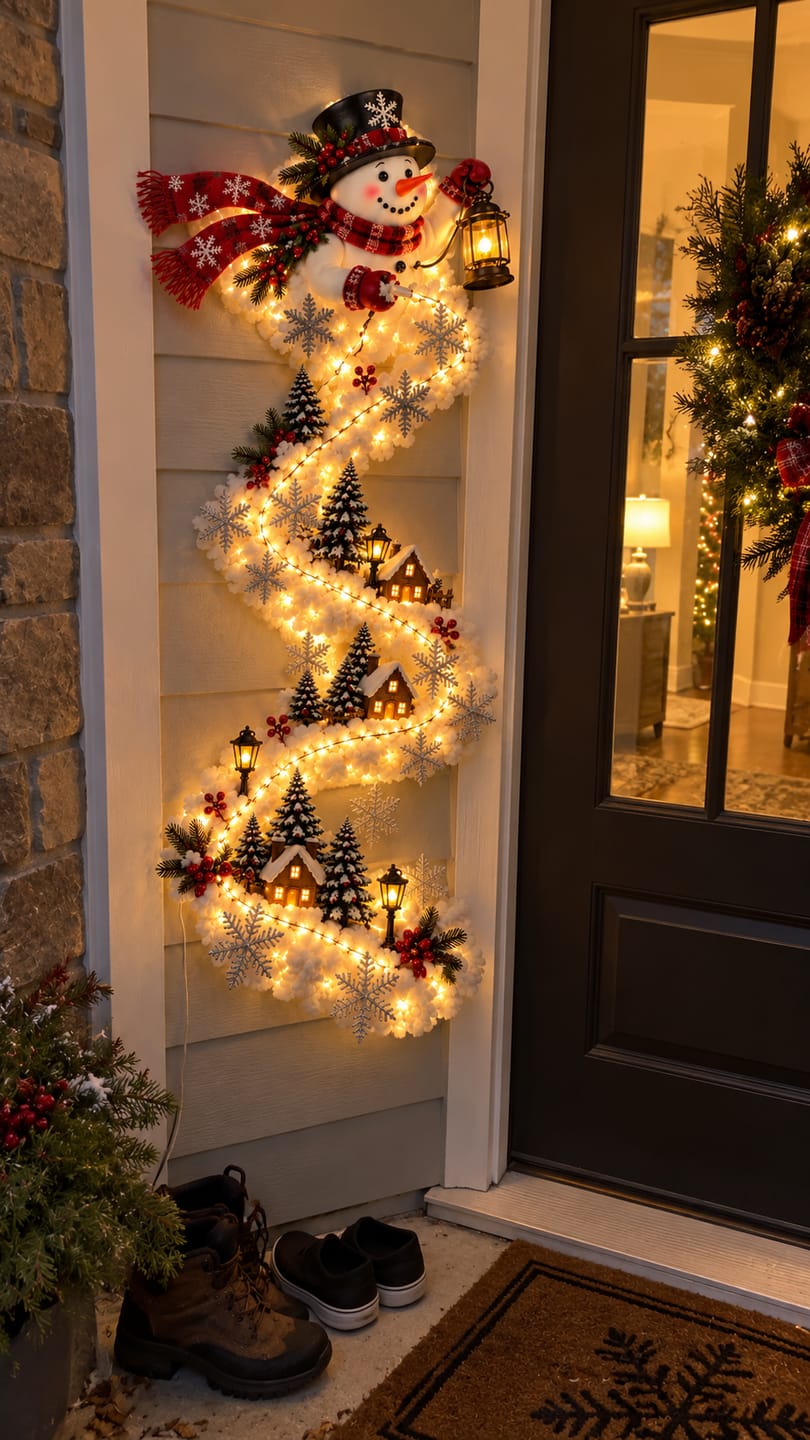 Customer photo review of Decoración Navideña de Pared con Luces