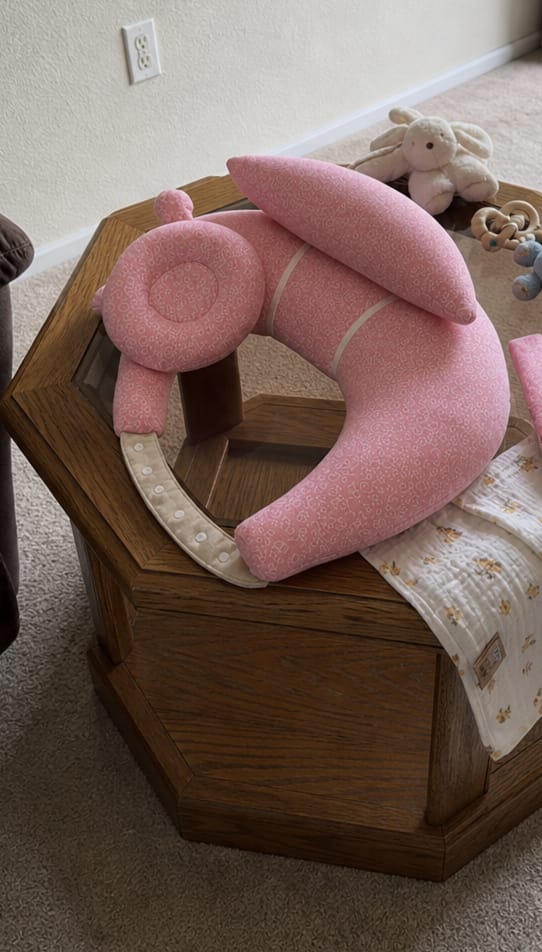 Customer photo review of No-Strain Nursing Pillow for Mom & Baby