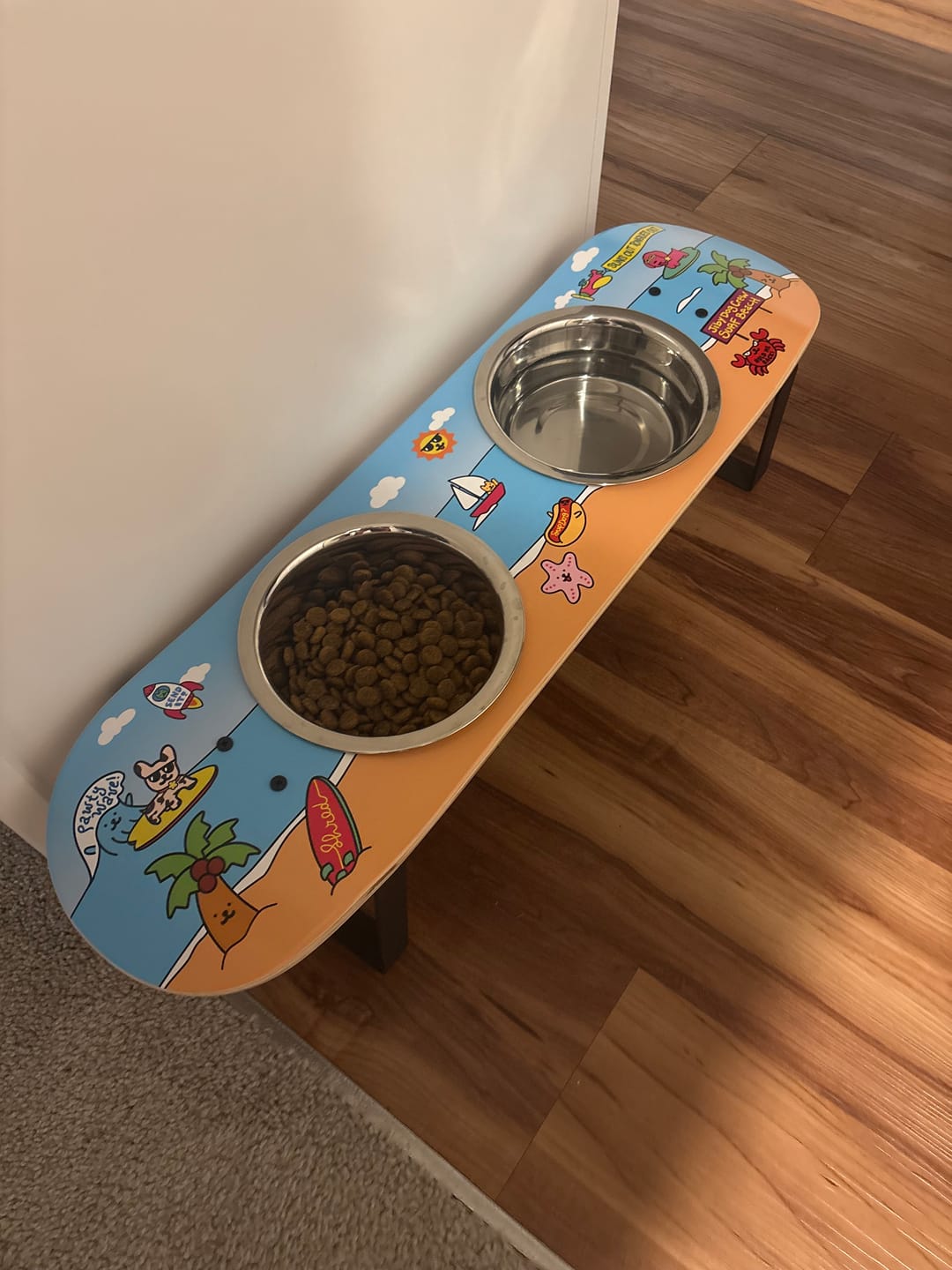 Customer photo review of Surf City Skateboard Dog Bowl (Medium)