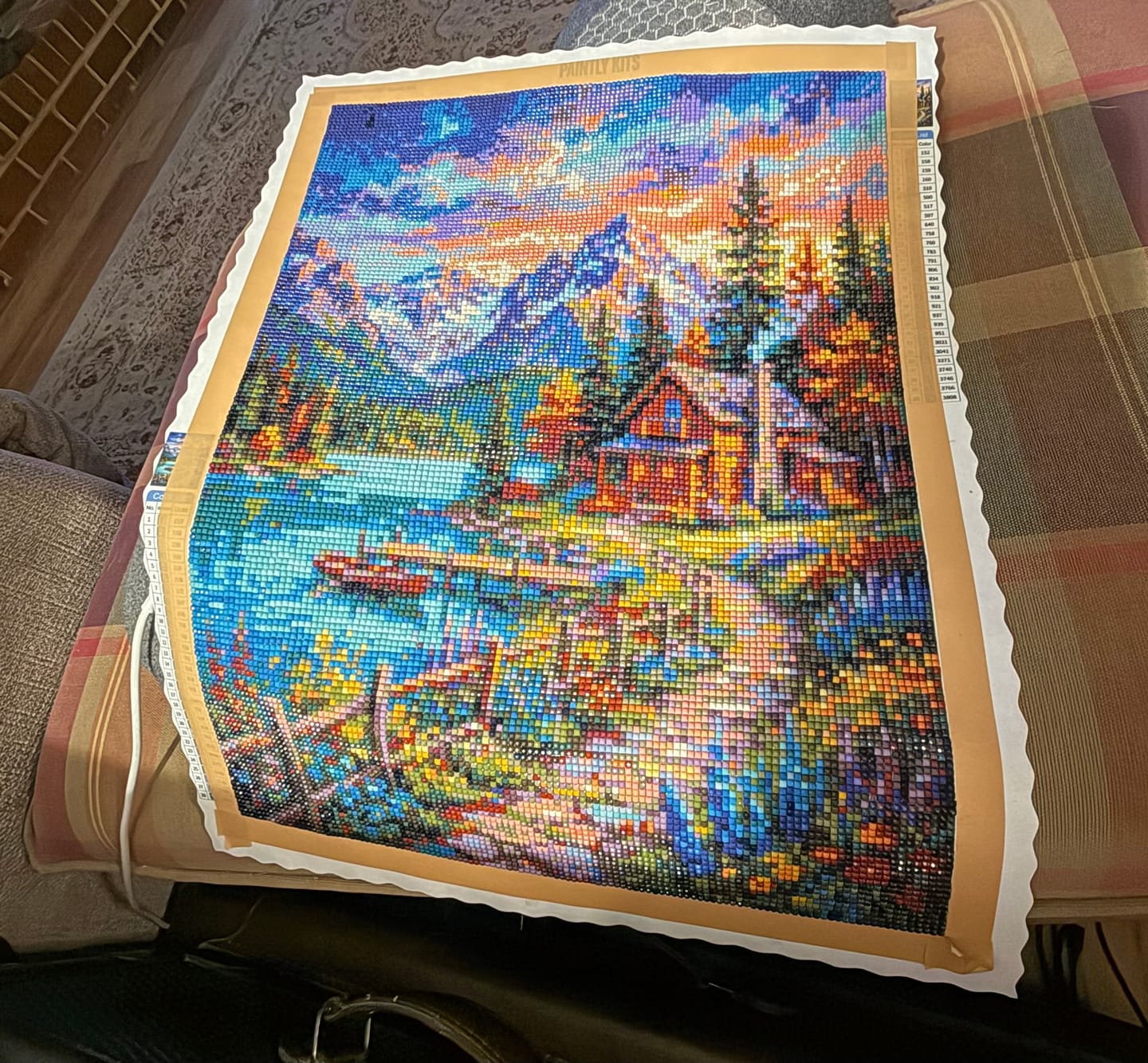 Customer photo review of Mountain Flower Path (Diamond Painting)