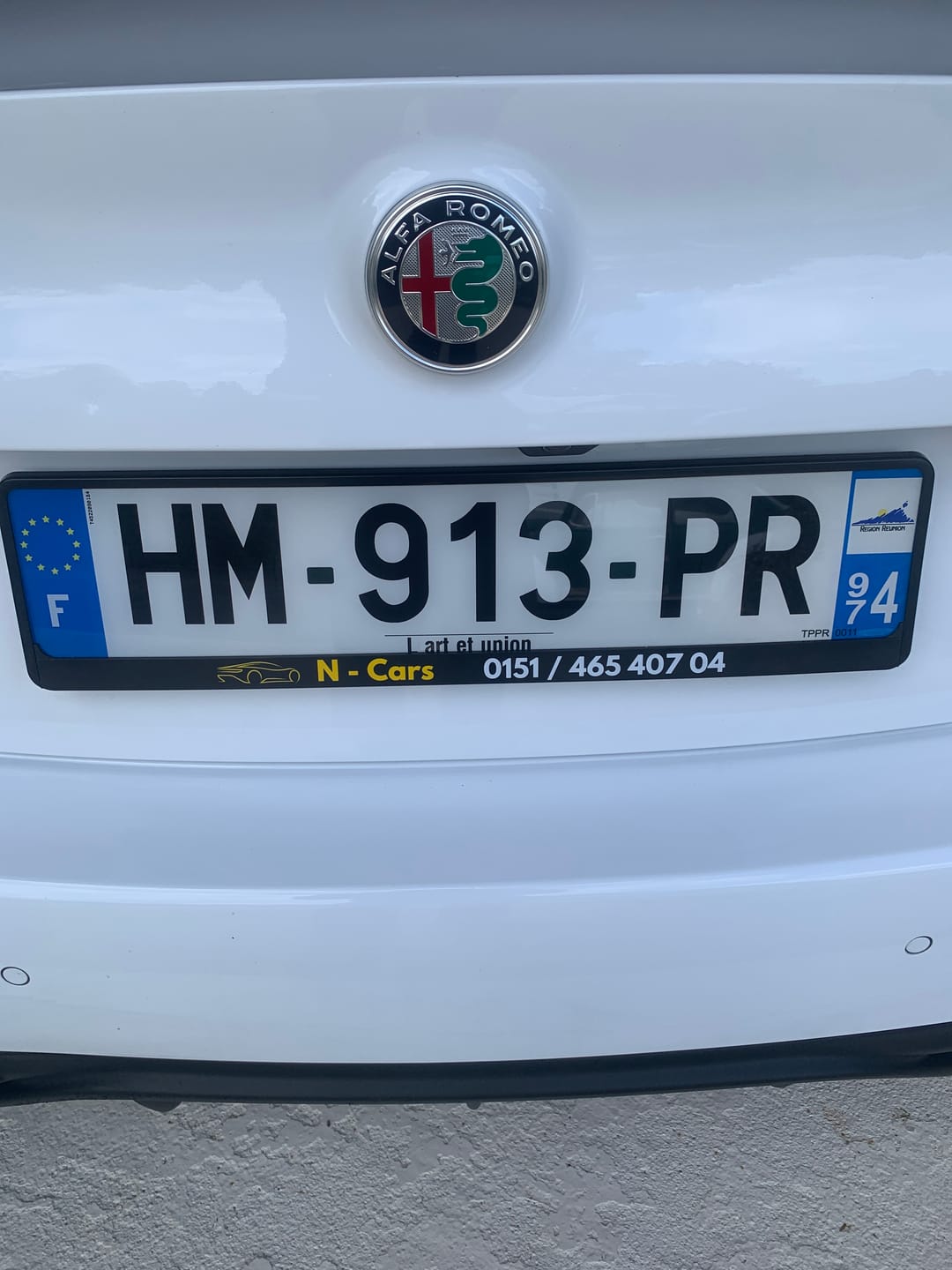 Customer photo review of Plaque auto plexiglass homologuée