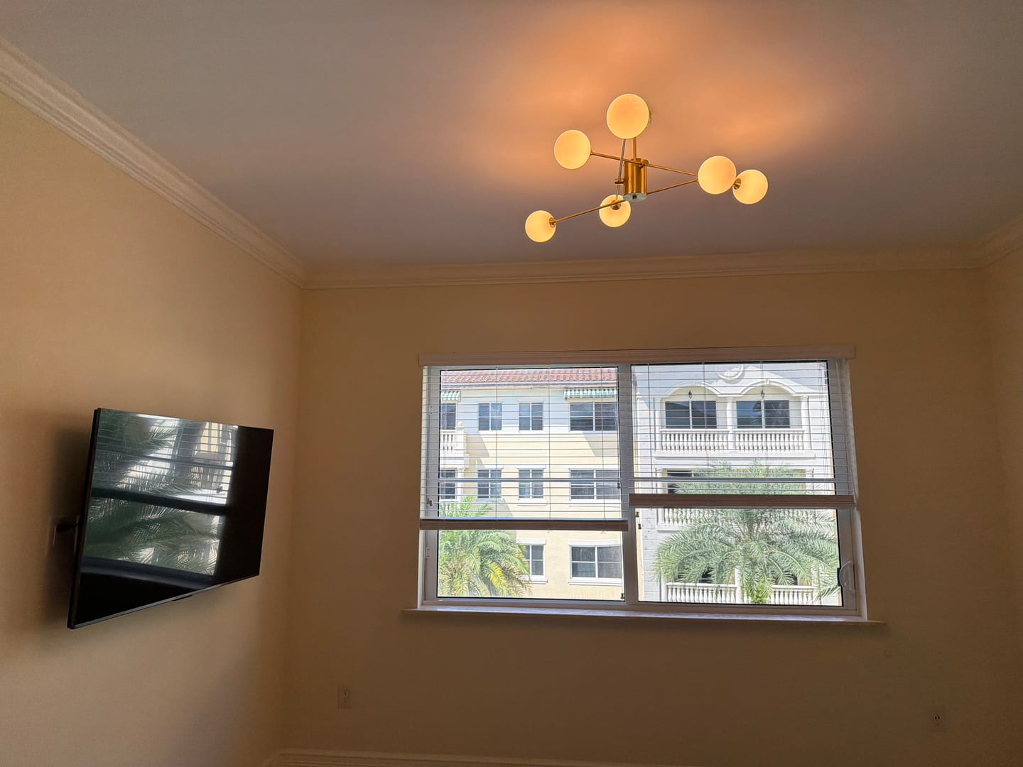 Customer photo review of 6-Light Opal Glass Globe Linear Sputnik Semi Flush