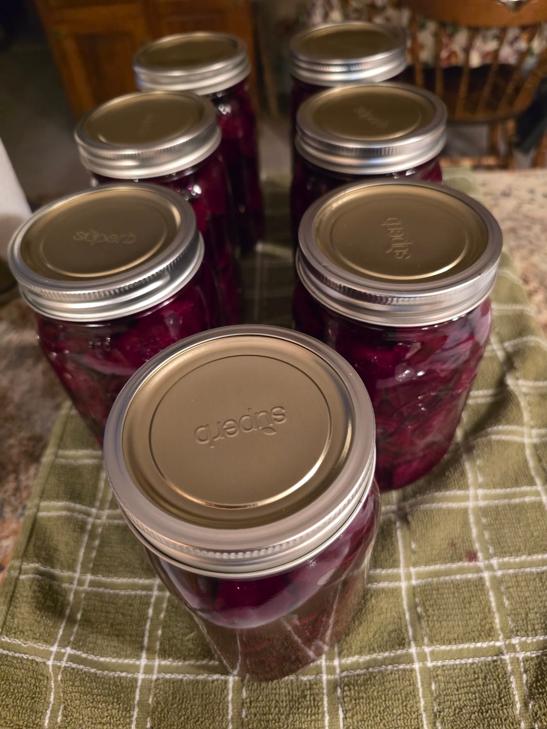 Customer photo review of Bulk Wide Mouth Canning Lids – 156 Pack