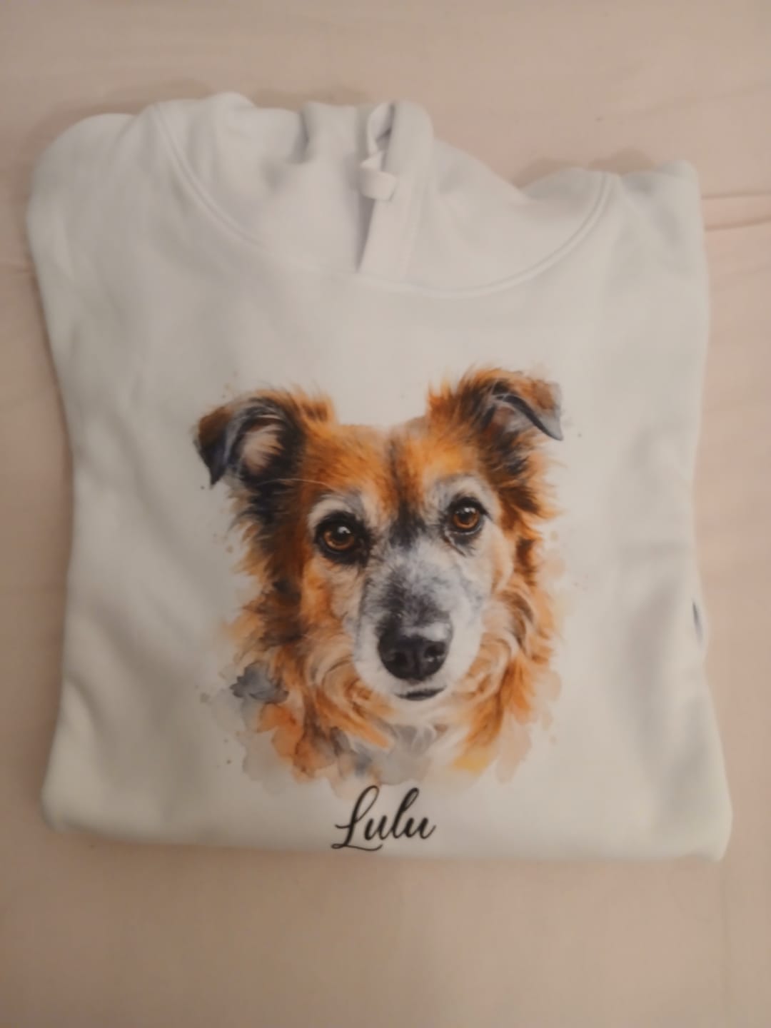 Customer photo review of Hoodie mit Aquarell-Tierportrait