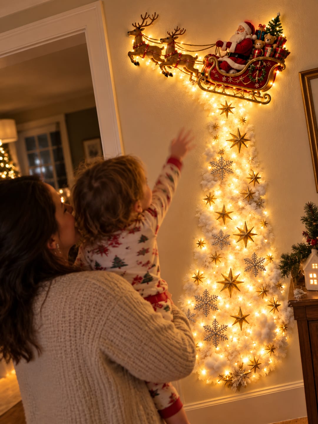 Customer photo review of Decoración Navideña de Pared con Luces