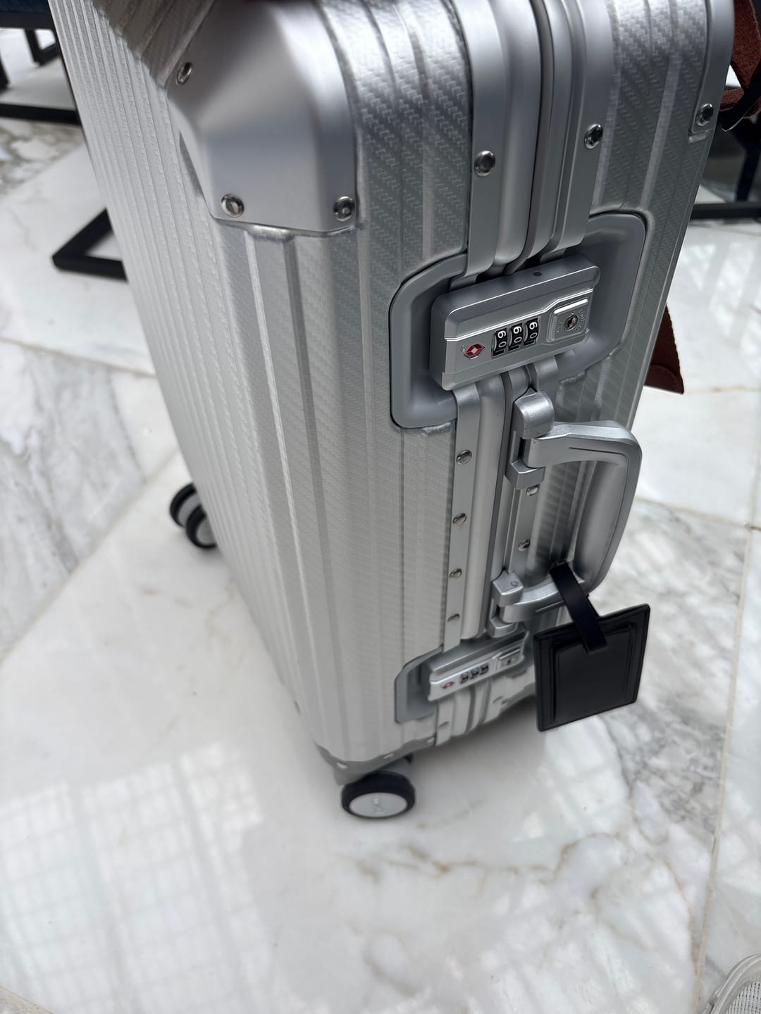 Customer photo review of TREVA Aluminum Suitcase Silver