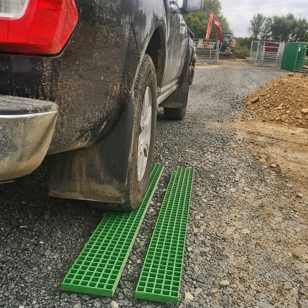 Customer photo review of GRP Bridging Ladders 4kg Fibreglass Support 4x4 Vehicles