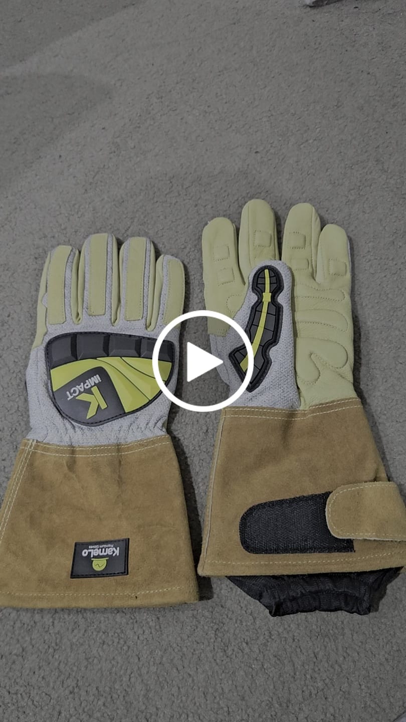Customer video review of KameLo Anti-Vibration & Impact Resistant Leather Welding Safety Gloves, KC Certified | 308-HPPE