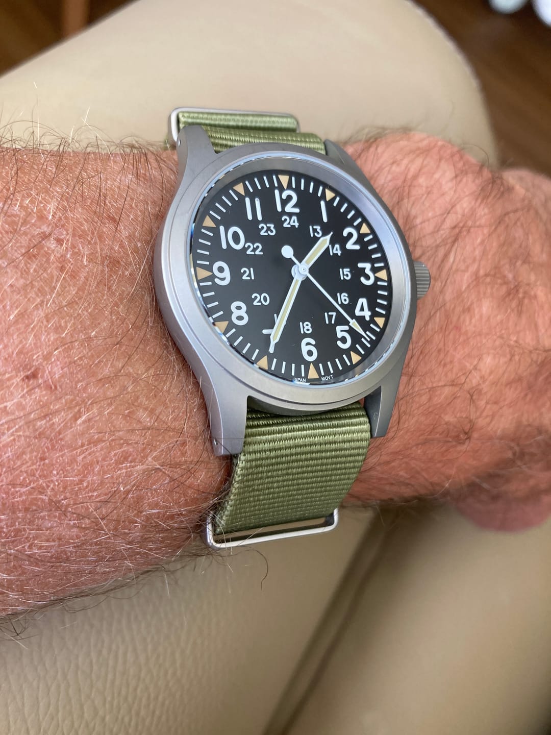 Customer photo review of The "Daily Beater" Field Watch