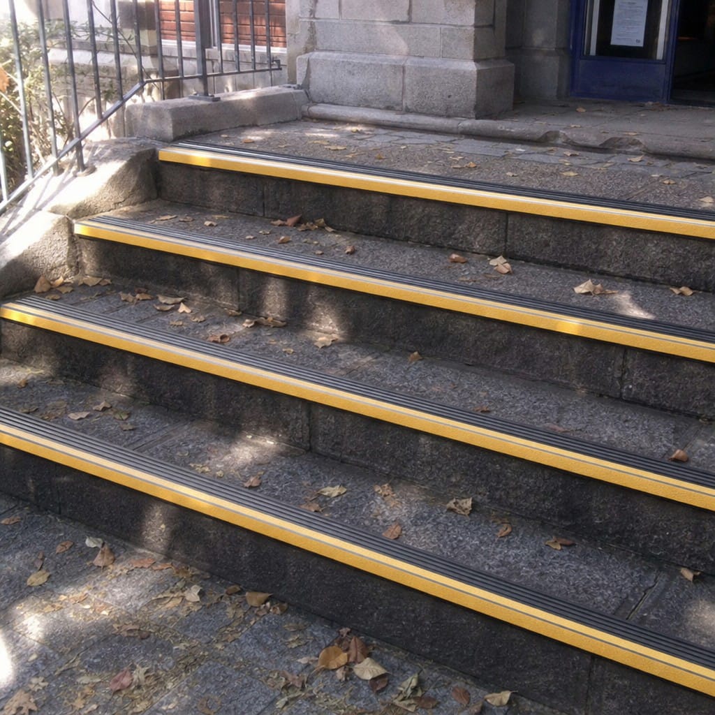 Customer photo review of Stair Tread Covers Aluminium Non Slip Resin Insert Commercial