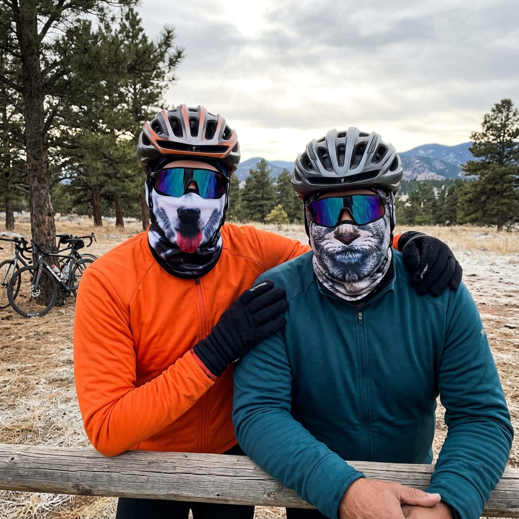 Customer photo review of Animal Masks for Winter Rides