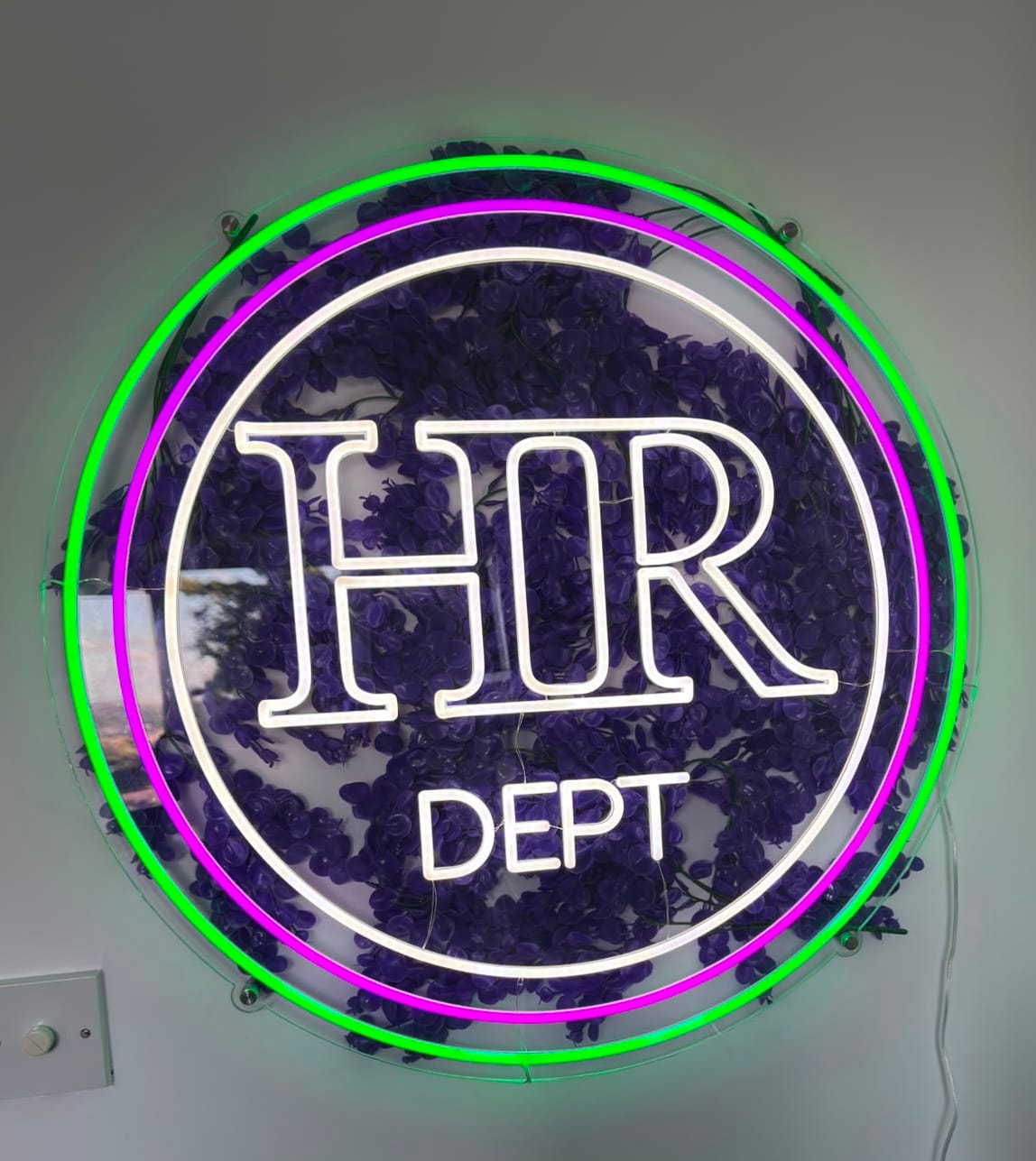 Customer photo review of Custom Sign: HR DEPT