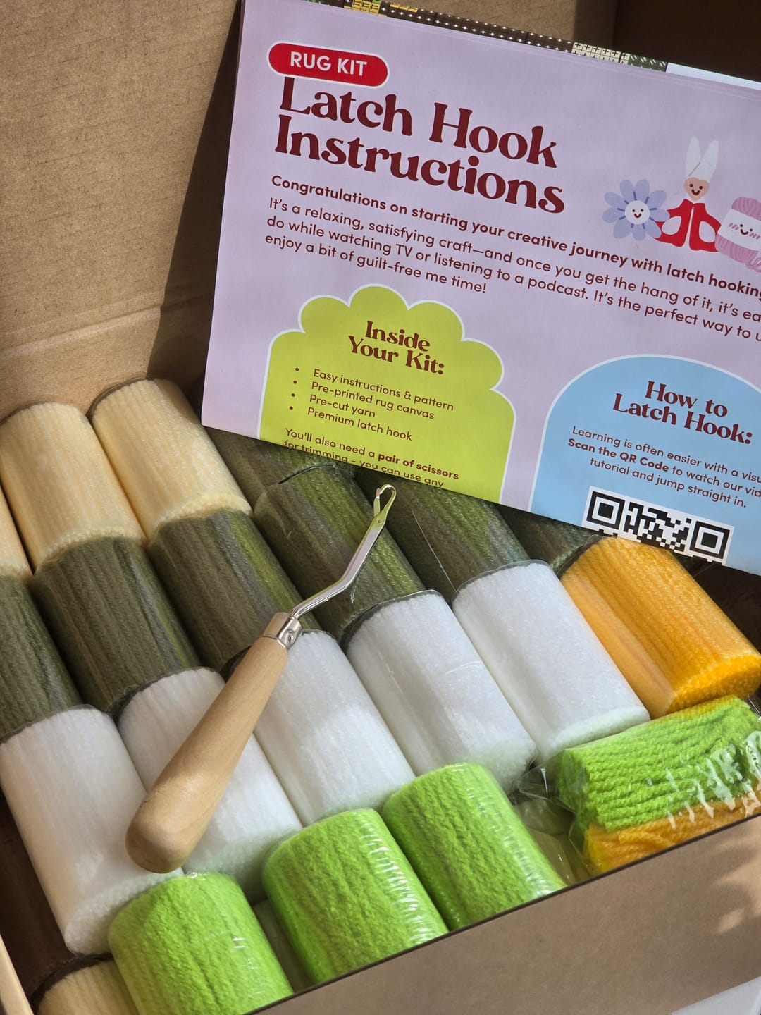 Customer photo review of Flannel Flower Stamps - XL Latch Hook Rug Kit
