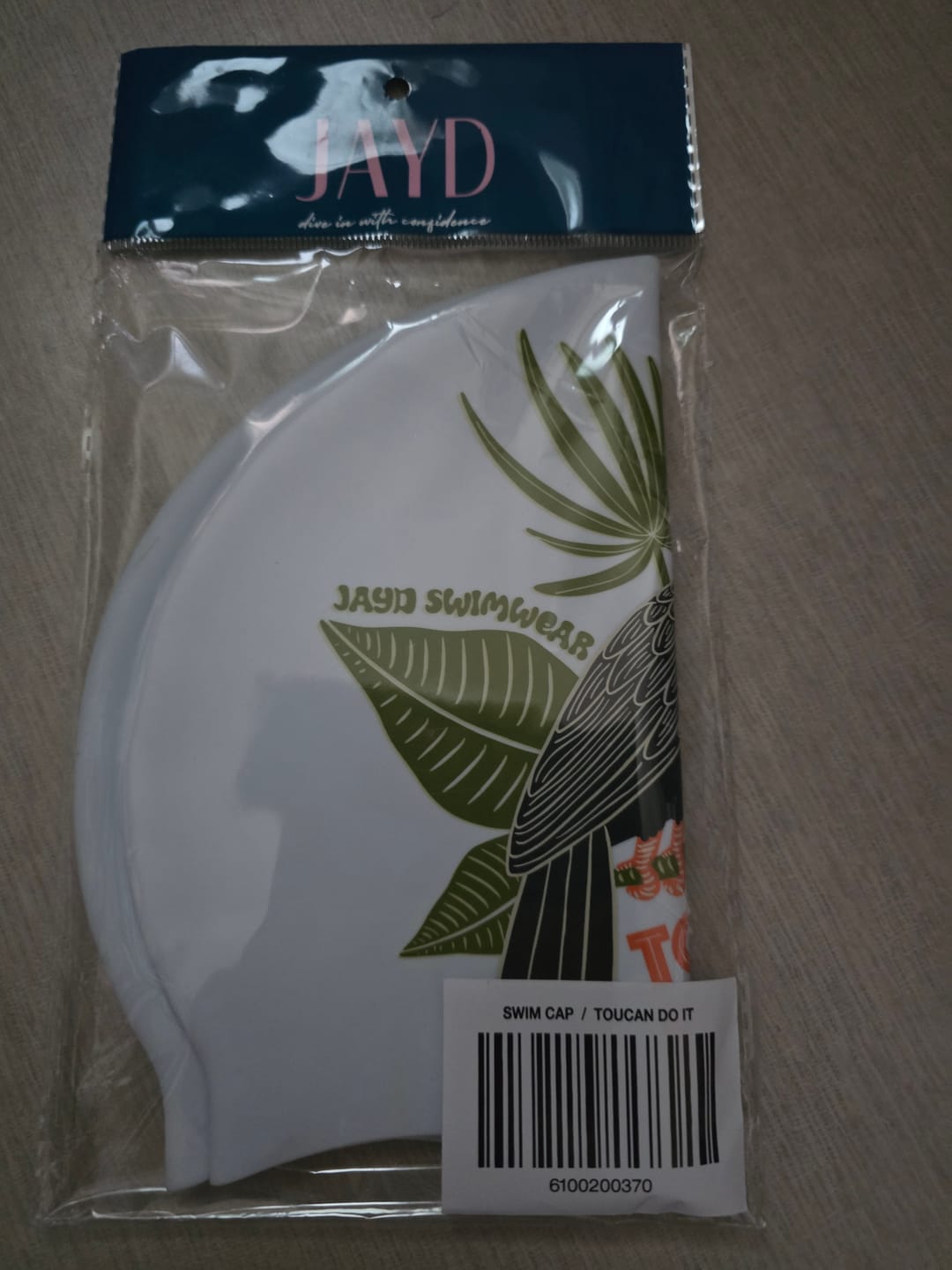 Customer photo review of JAYD Swim Cap - Toucan Do It