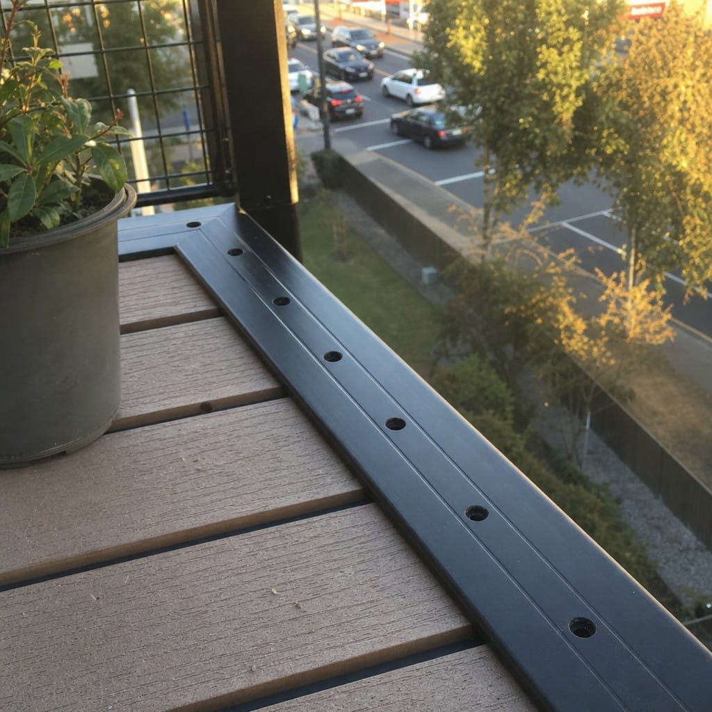 Customer photo review of Safety Decking Nosing 120x45x635mm Black Anti Slip Aluminium