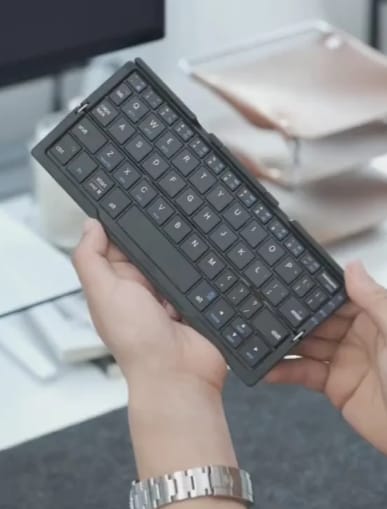 Customer photo review of AA OOS TypeNest™ Foldable Bluetooth Keyboard with Stand — Pairs 3 Devices