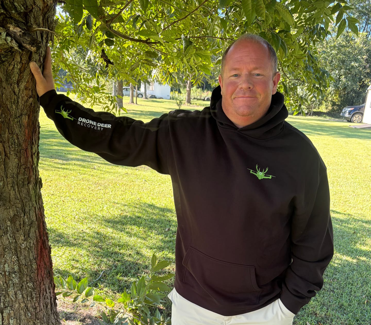 Customer photo review of The Original Drone Deer Recovery Hoodie