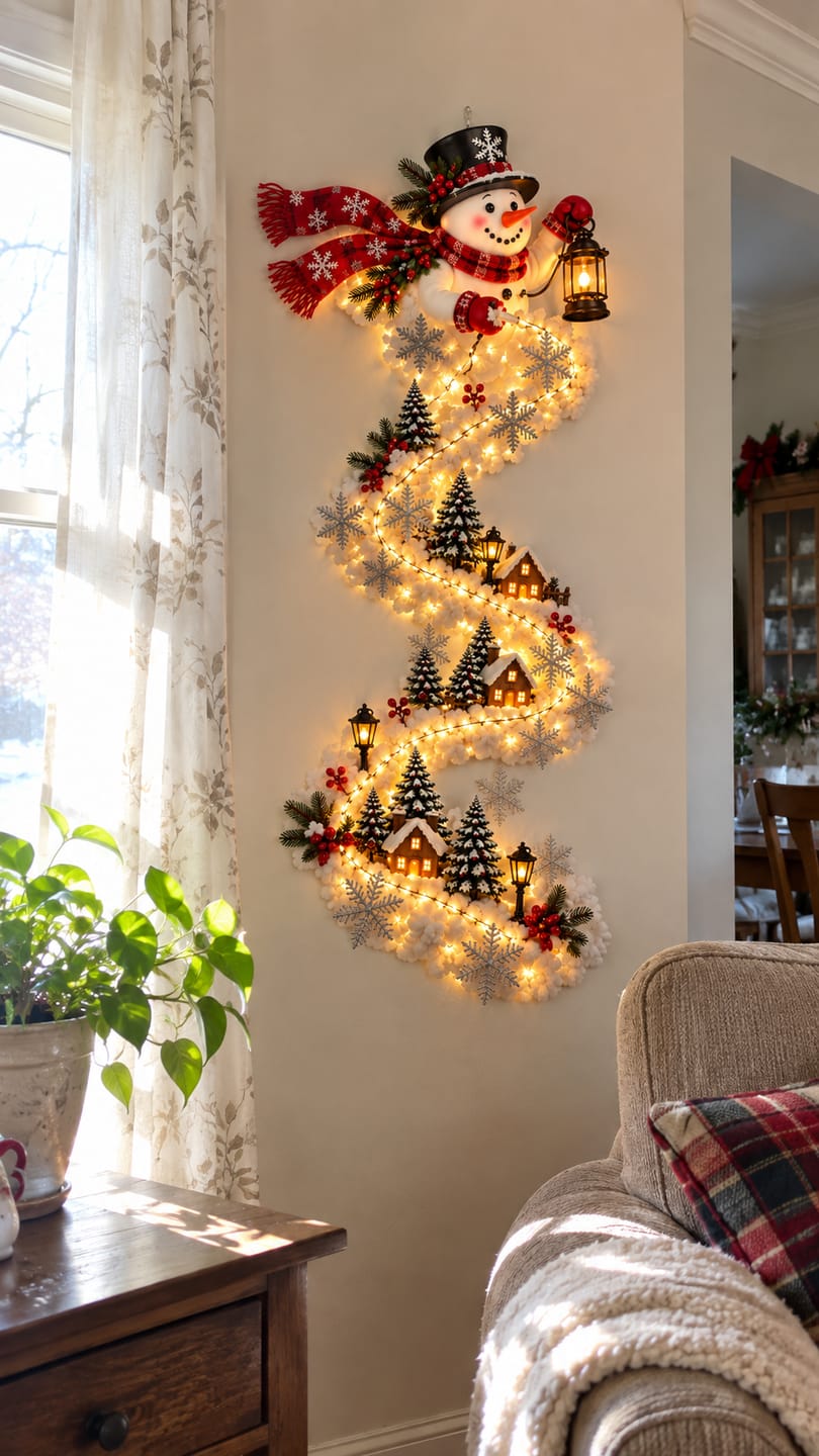 Customer photo review of Decoración Navideña de Pared con Luces