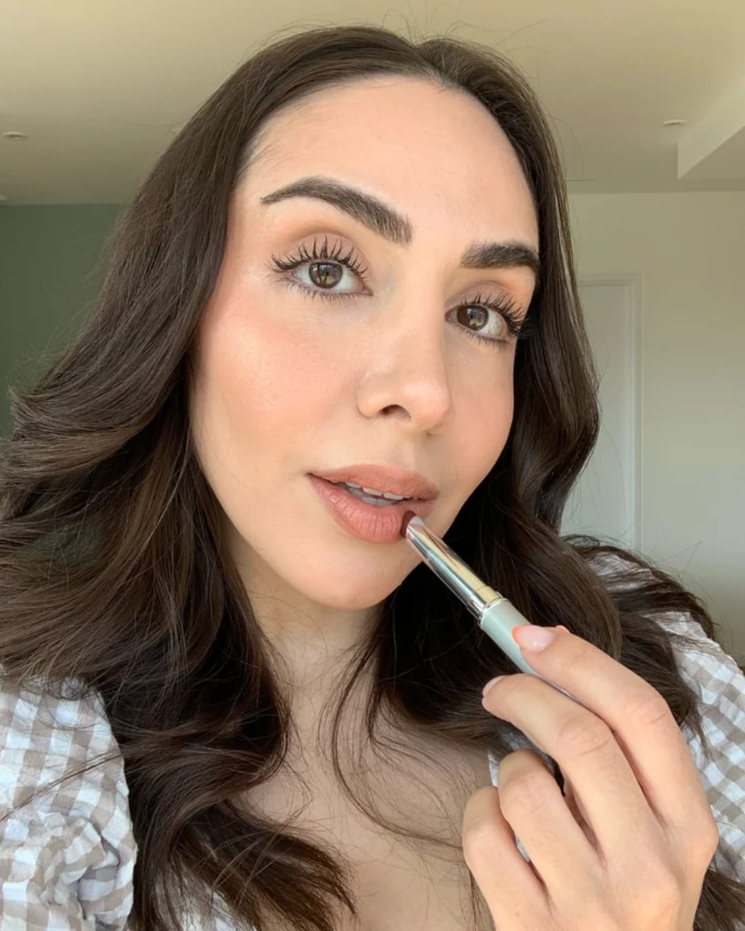 Customer photo review of Bee Stung Honey Lipstick