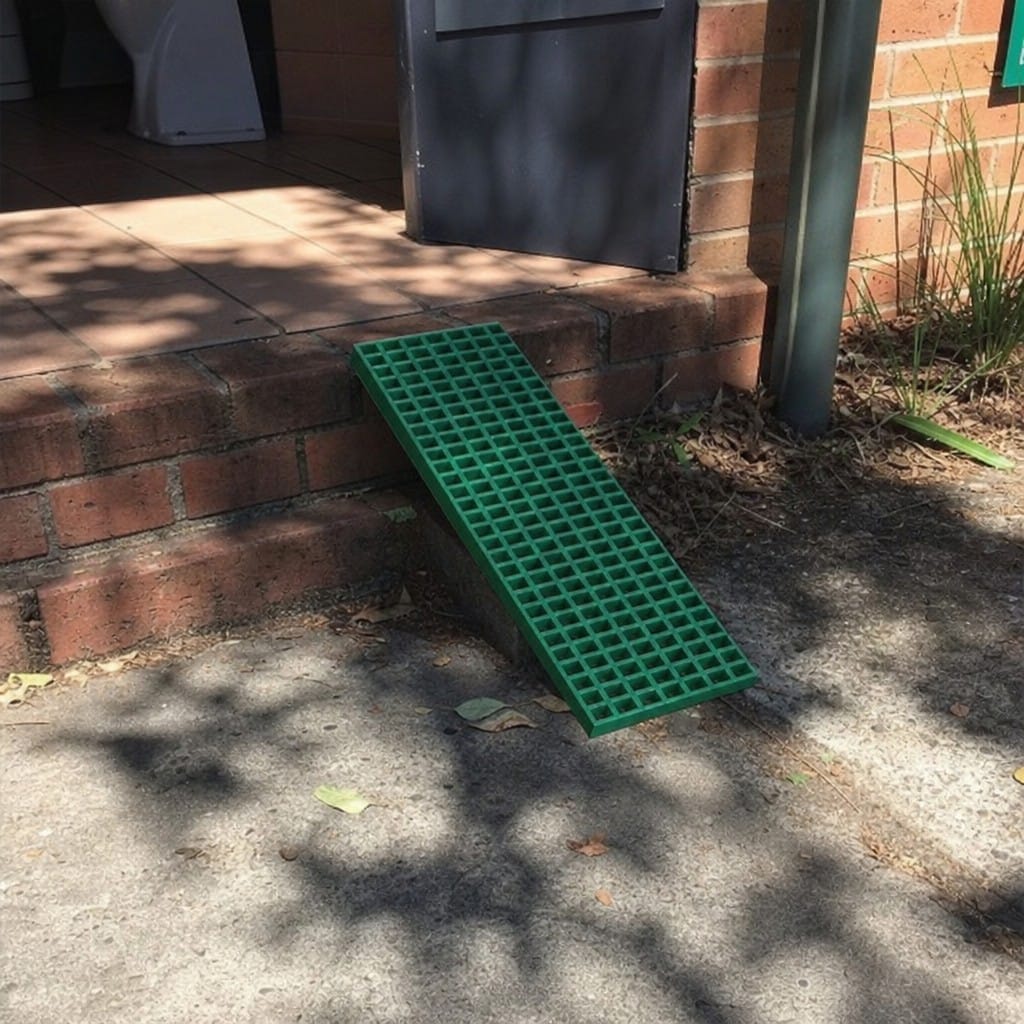 Customer photo review of GRP Fibreglass Anti Slip Ramp 125mm Wide 90mm Front