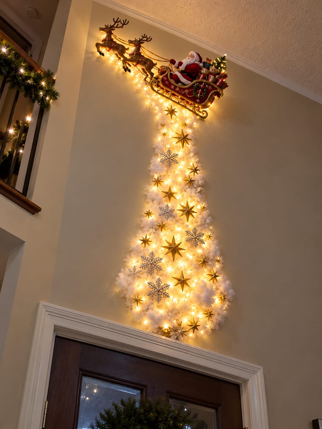 Customer photo review of Decoración Navideña de Pared con Luces